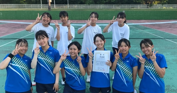 第39回茨城県中学生新人テニス選手権大会団体戦女子準優勝
